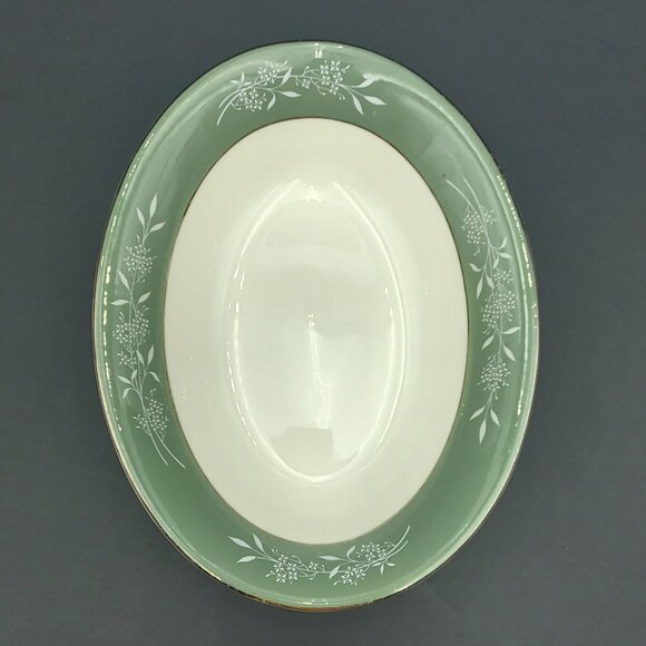 Syracuse China Candlelight Oval Vegetable Bowl Syracuse Floral 10" Serving Bowl - Picture 2 of 9